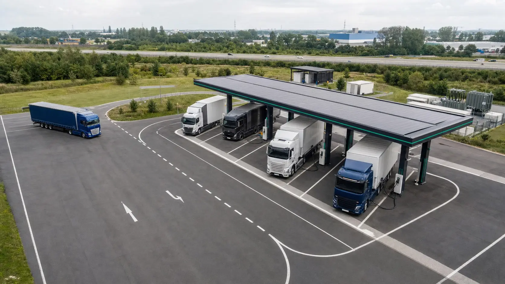 Ladeinfrastruktur mit mehreren Ladeplätzen an einem Mobilitätsstandort
